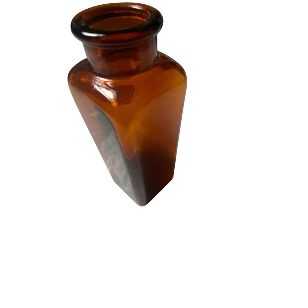 Vintage MCM Amber Brown Glass Vase Flared Rim Mid Century Modern Decor